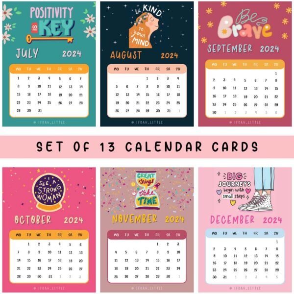 Set of 13 Calendar Cards - Image 3