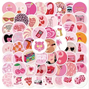 Pink Groovy Stickers