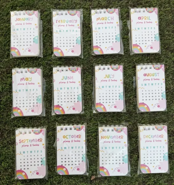 Monthly Notepads (set of 12)